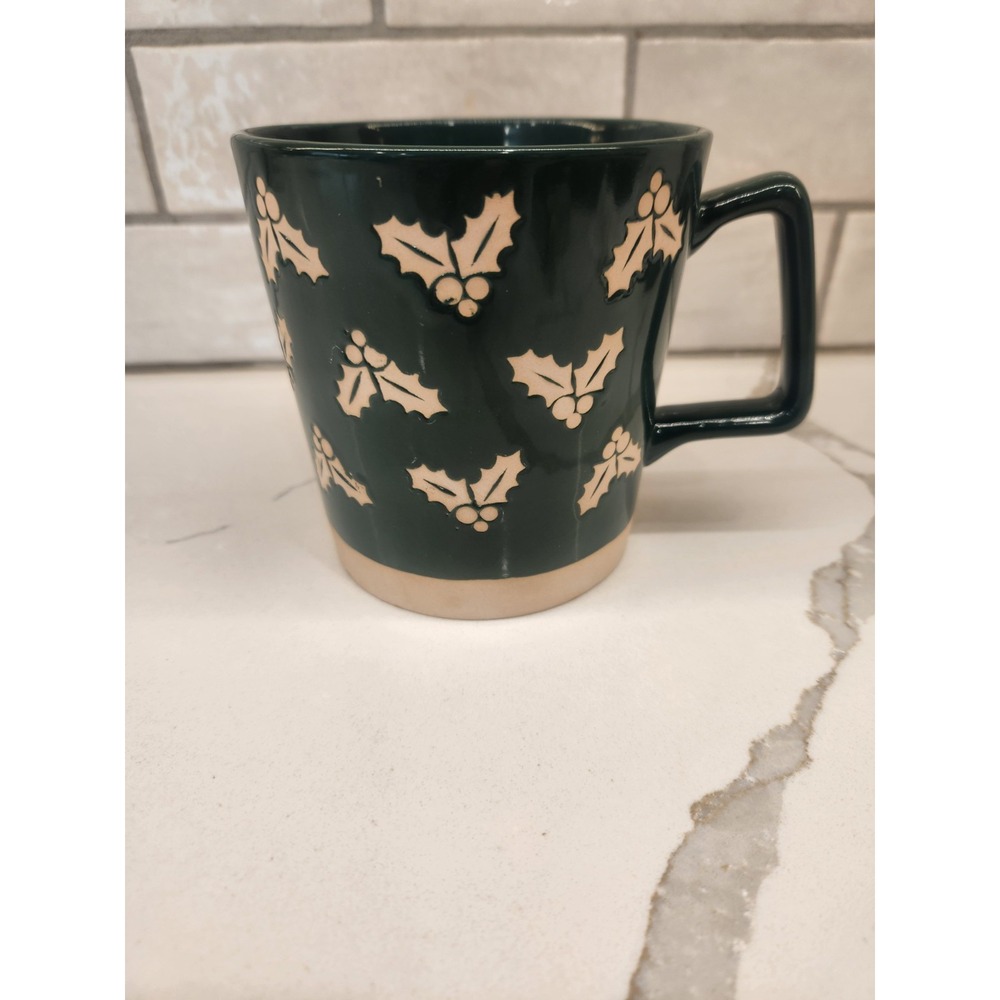 Holly Leaf Green‎ Coffee Mug By 10 Strawberry Street Artisan Collection 20oz
